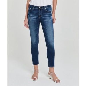 Adriano Goldschmied Prima Cigarette Crop Skinny Jeans Raw Frayed Hem Sz 26R